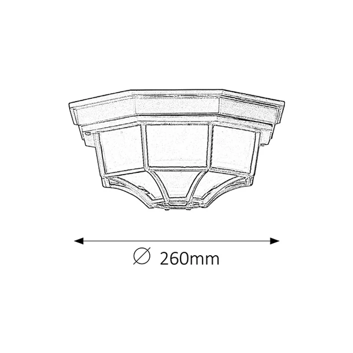 Milano kültéri mennyezeti lámpatest E27 Rábalux 8346