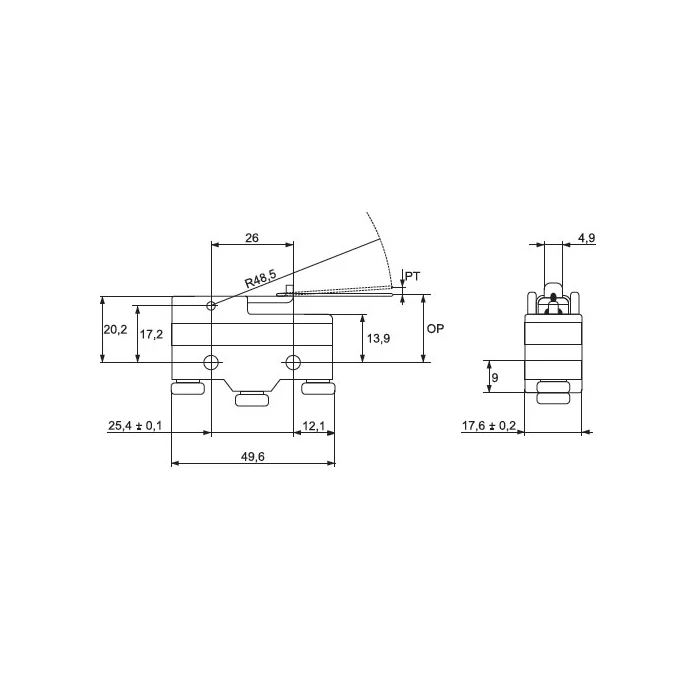 Elmark CM-1705 helyzetkapcsoló végálláskapcsoló 15A/5A 230V IP65 468117