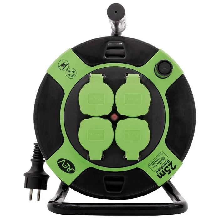 Gao Kábeldob, kültéri, műanyag, gumi 25m, 4 dugalj H05RR-F 300/500V 3X1.5 0010215412