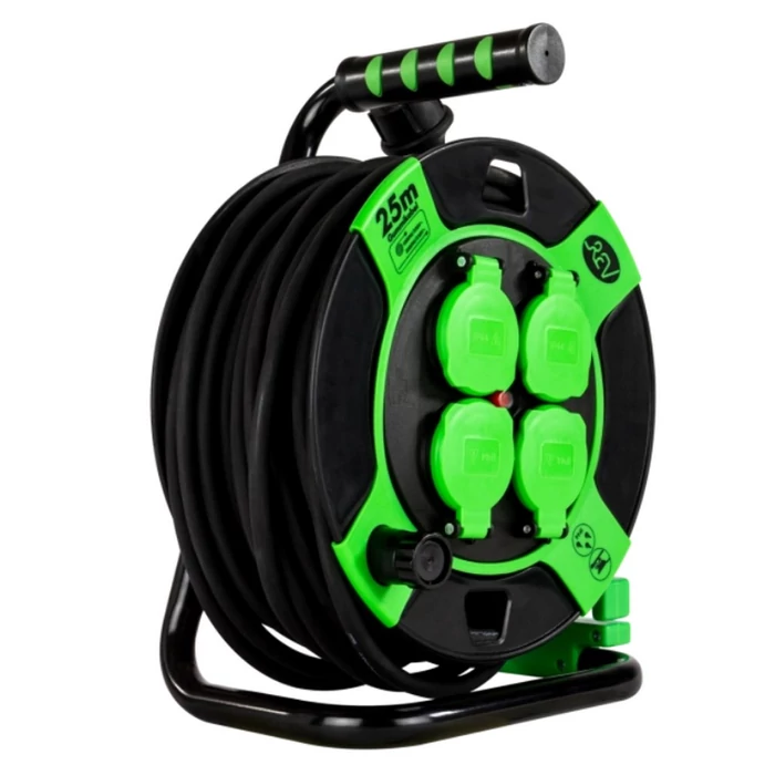 Gao Kábeldob, kültéri, műanyag, gumi 25m, 4 dugalj H05RR-F 300/500V 3X1.5 0010215412