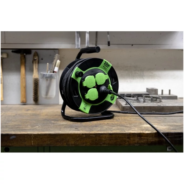 Gao Kábeldob, kültéri, műanyag, gumi 25m, 4 dugalj H05RR-F 300/500V 3X1.5 0010215412