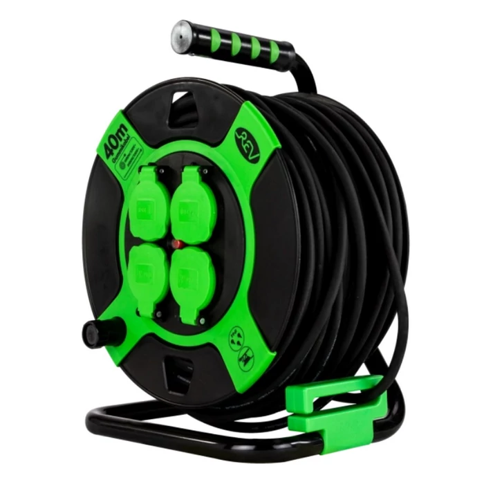 Gao kültéri gumikábeldob műanyag, 40m 4 dugalj H05RR-F 3X1.5 0010217412