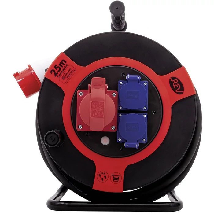 Gao Kábeldob kültéri műanyag 25m 1db CEE és 2 dugalj H07RN-F 5x2.5mm 0010315612