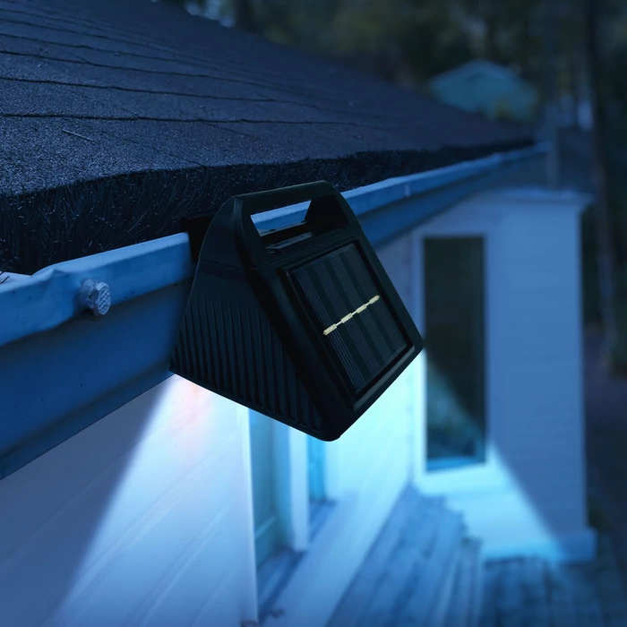 Garden of eden Szolár ereszcsatorna fény 6 hidegfehér SMD LED fekete 11443