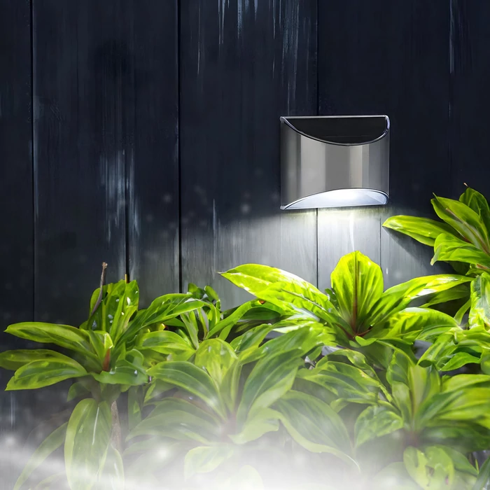 Garden of eden szolár lámpa fali 10x5x8 cm 4 fehér SMD LED 11783