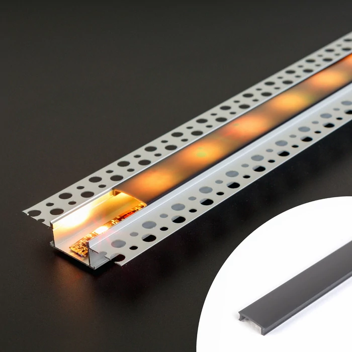 Aluminium profil takaró búra fekete 1000 mm (41025A1-hez) 41025M1-BK