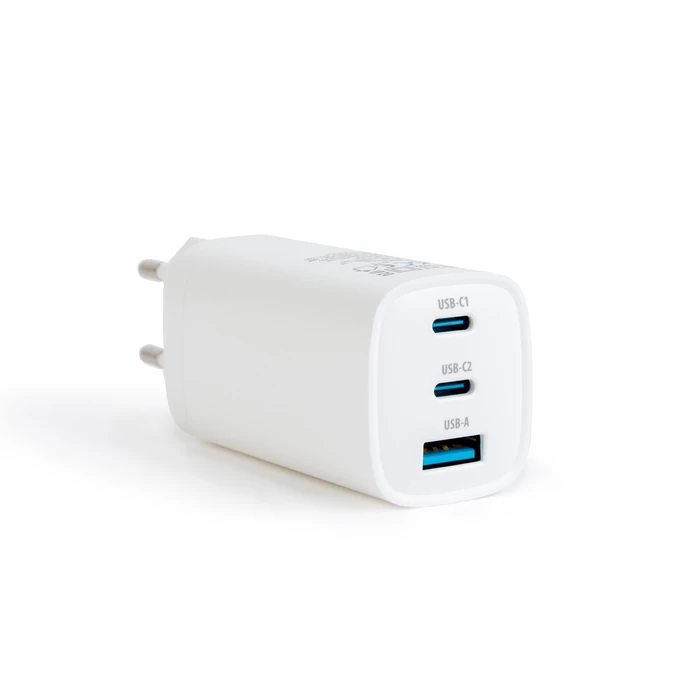 Delight Hálózati Adapter USB + Type-C PD45W gyorstöltéssel fehér 55060