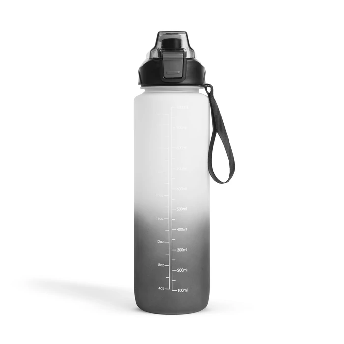 Sport kulacs 1L opálos fekete-fehér színátmenetes 57219C