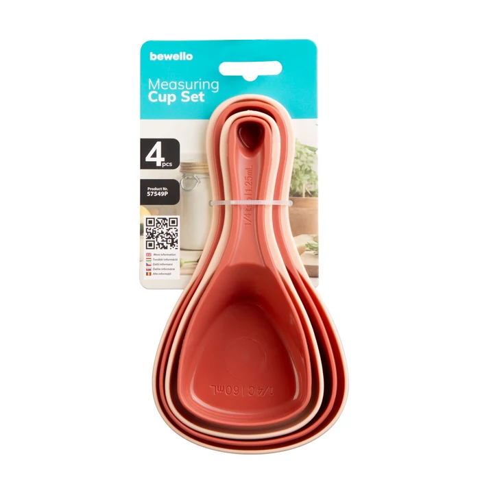 Bewello Mérőkanál szett műanyag 17x9,3x6 cm 4 db/csomag 57549P