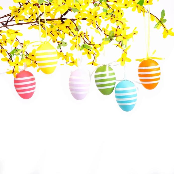 Húsvéti dekoráció tojás szett 6 féle 6x4 cm 6 db/csomag CMK-8036