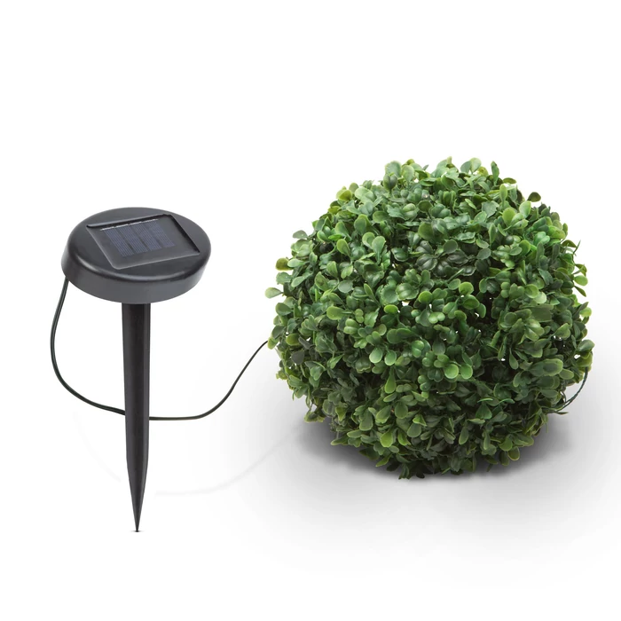 Garden of Eden Szolár bukszus felakasztható 25 cm 20 melegfehér LED 11359