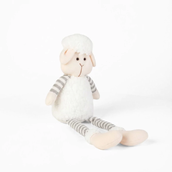 Textil tavaszi dekoráció bárány 41x13x8 cm 11579