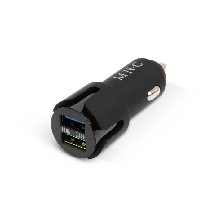 MNC Autós szivargyújtó adapter 2 x USB aljzattal 2,4 A Fekete 54931BK