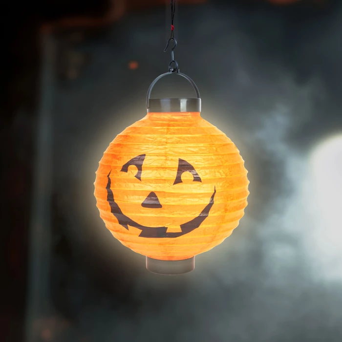 Halloween Lampion LED-es tök 2xAAA 20 cm 56550A 