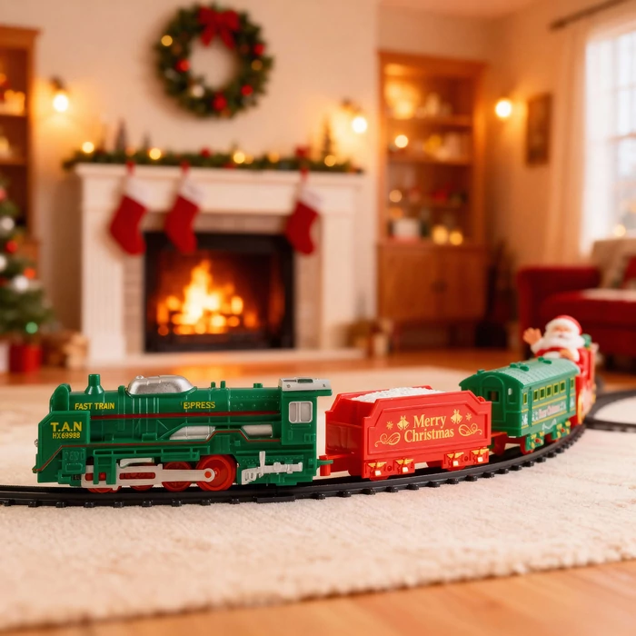 Karácsonyi kisvasút világít elemes 3 féle pálya DA00350