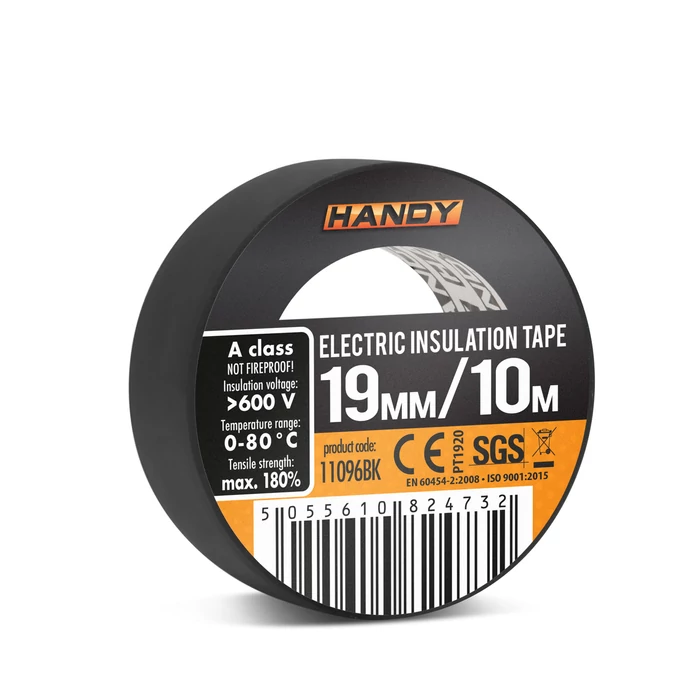 Handy Szigetelőszalag 19mm 10m fekete 11096BK