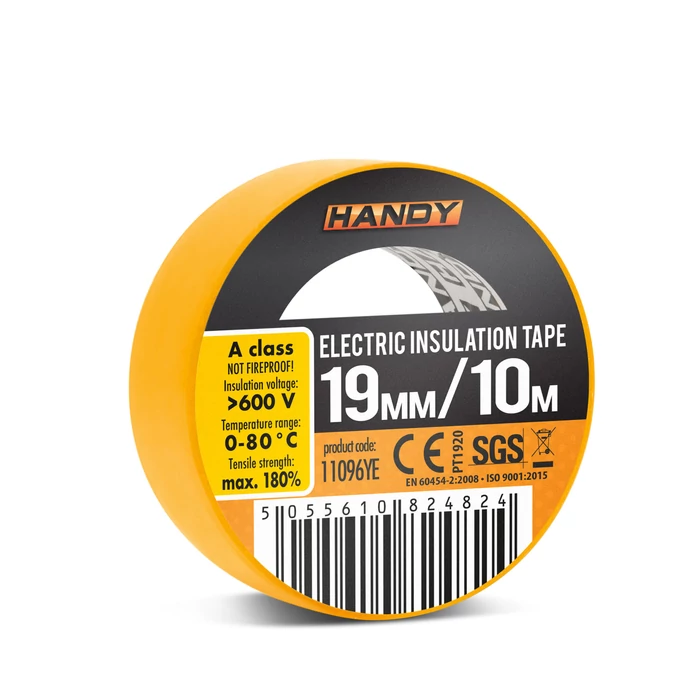 Handy Szigetelőszalag 19mm 10m sárga 11096YE