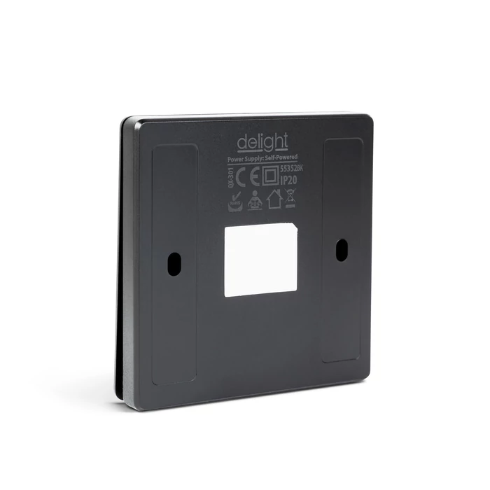 Delight Smart Kinetic fali kapcsoló 433 Mhz 1 körös IP20 fekete  55352BK