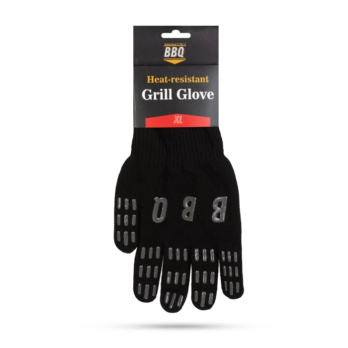 Hőálló grill kesztyű fekete max. 250°C XL 56293