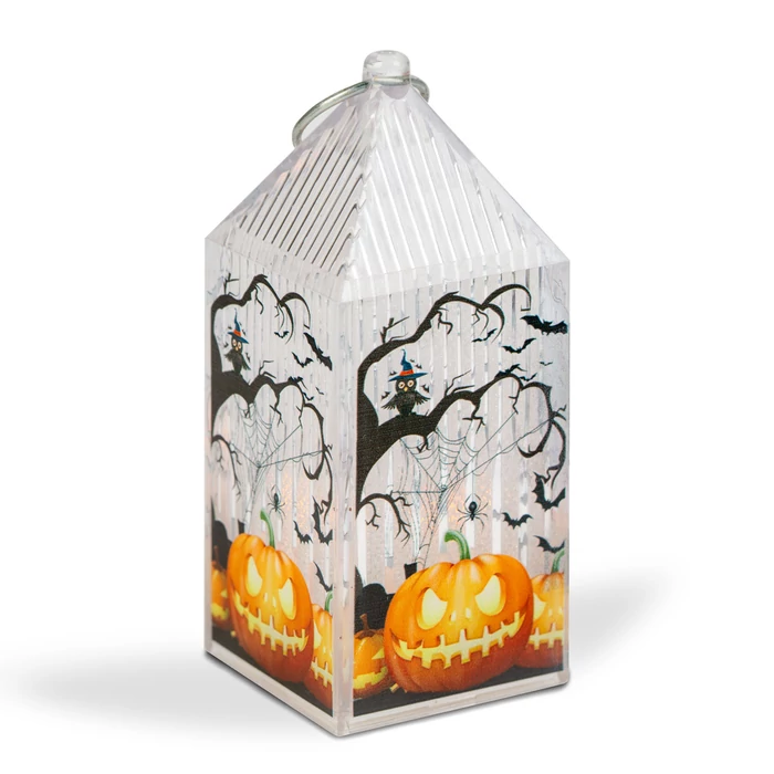 Halloween-i LED lámpás tök narancs LED 2xLR44  4x4x9,5 cm 56566