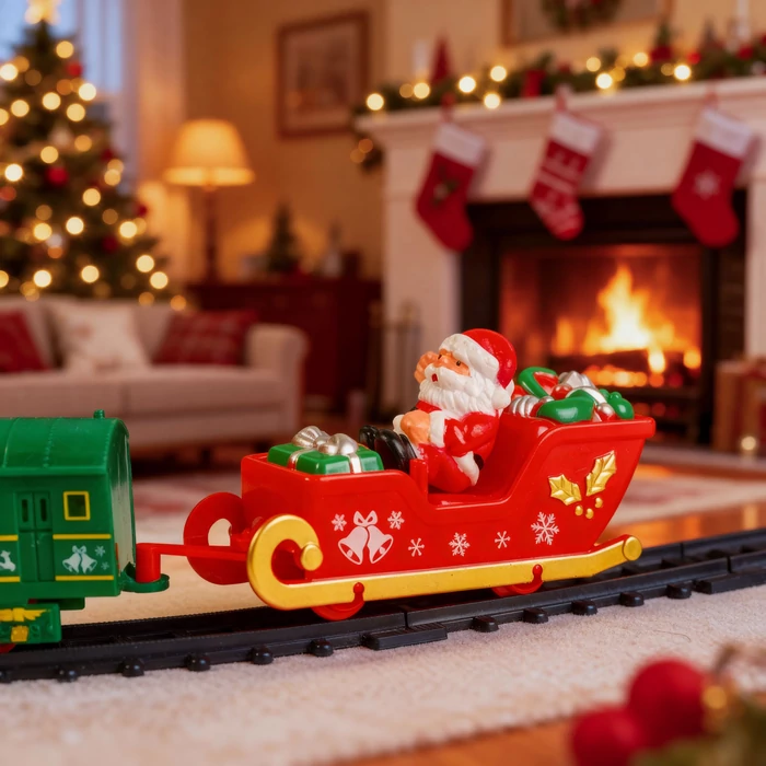 Karácsonyi kisvasút világít elemes 3 féle pálya DA00350