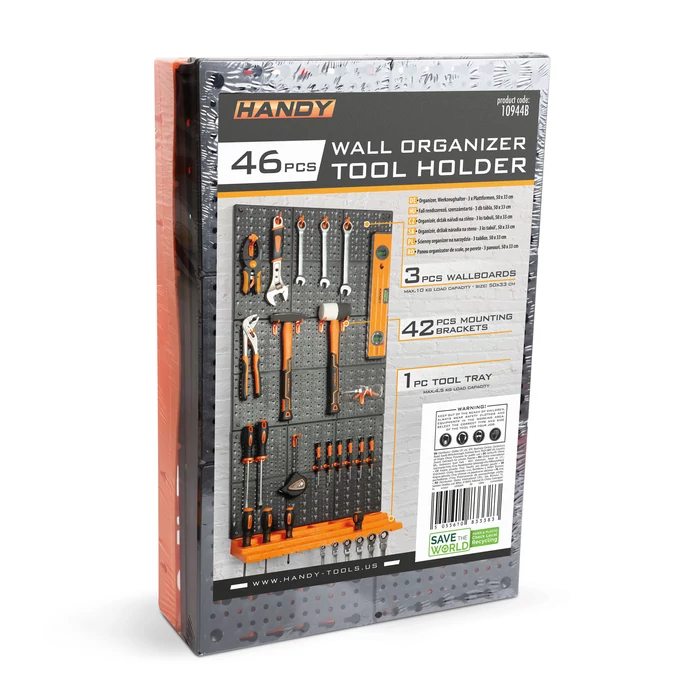 Handy Fali rendszerező, szerszámtartó 3 db tábla, 50x33 cm 10944B