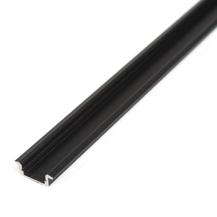 Aluminium profil sín 1000 x 23(17) x 8 mm süllyeszthető U profil fekete színben 41011A1-BK