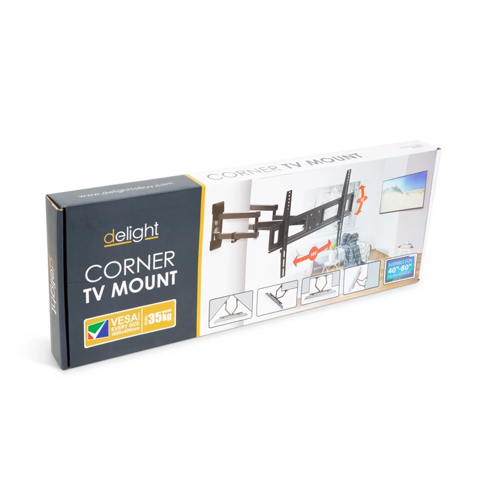 Delight TV Fali tartókonzol sarkokhoz max.35 kg 39687