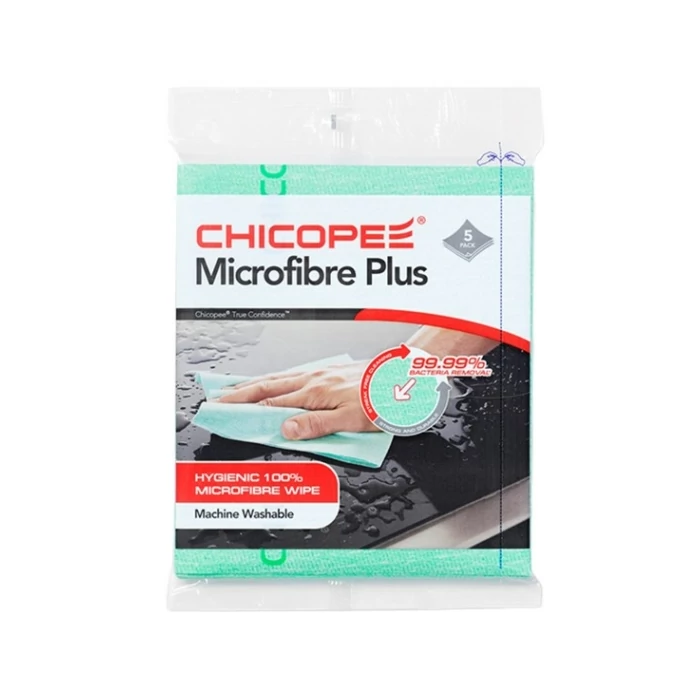 Chicope Törlőkendő Microfibre Plus mikroszálas 34x40cm zöld 5db