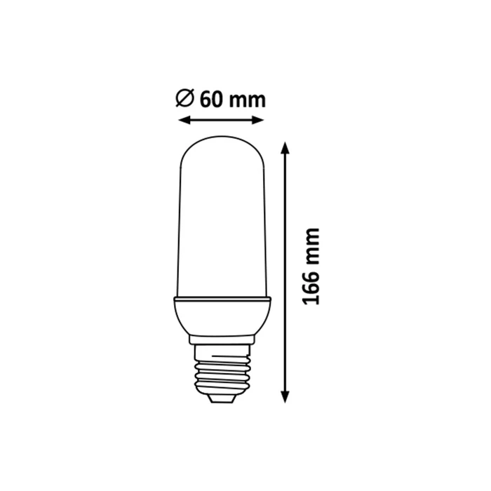 Rábalux LED izzó E27 Láng effekt LED 3W 1442