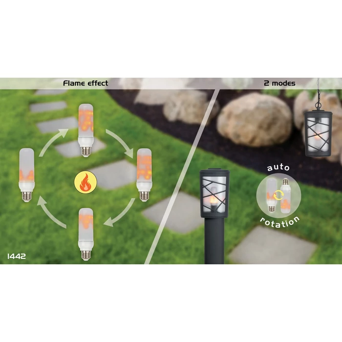 Rábalux LED izzó E27 Láng effekt LED 3W 1442