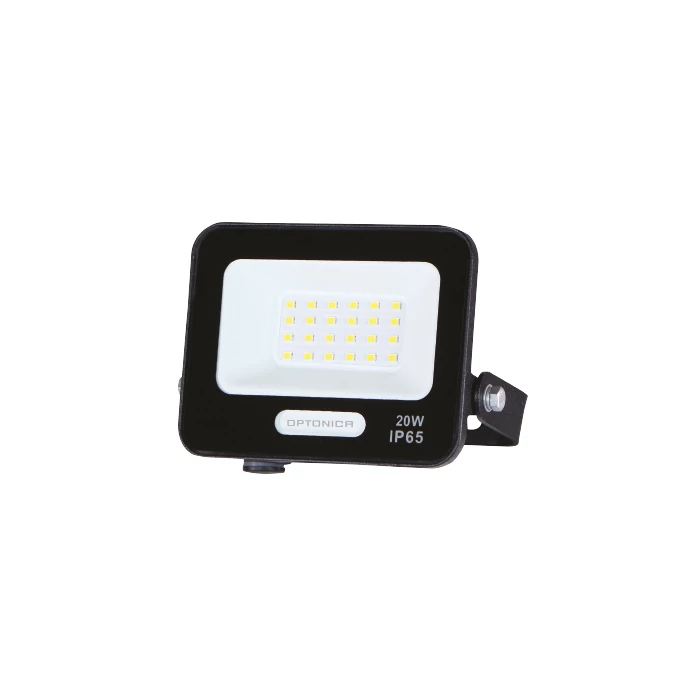 Optonica LED reflektor 20W 1800lm 6000K fekete IP65 15819
