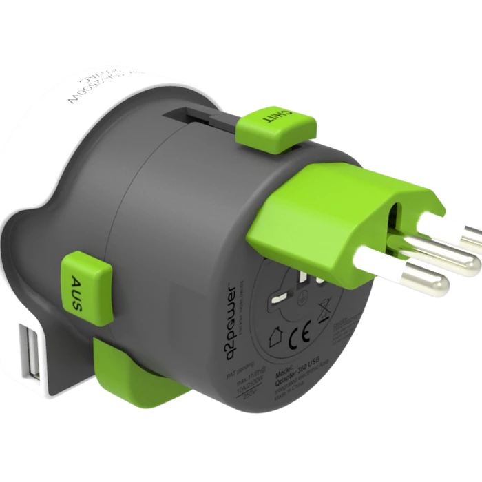 Q2 power utazóadapter 