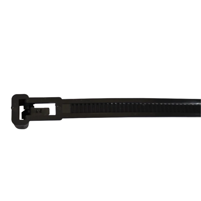 Tracon nyitható kábelkötegelő, gyorskötöző fekete 200x7,6 mm 181-NY