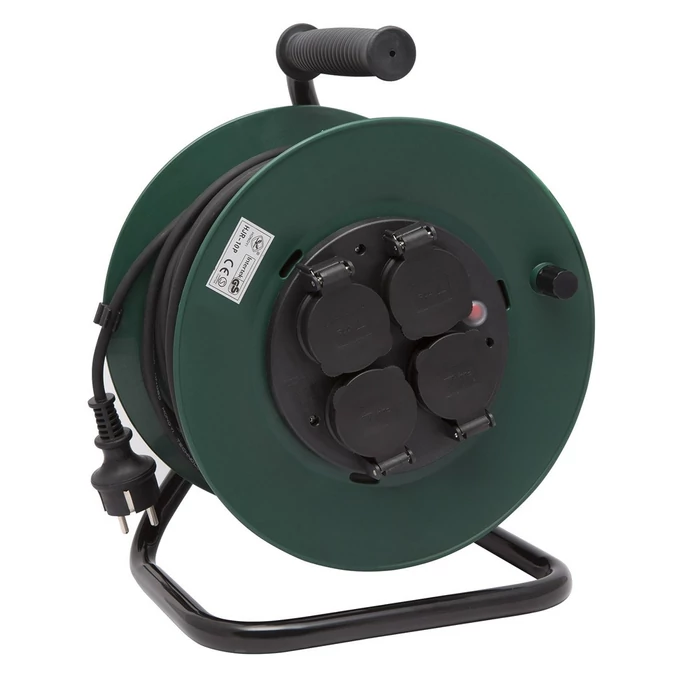 GAO Kábeldob kültéri műanyag gumi 25m 4 dugalj 3x1.0 H05RR-F IP44 19821