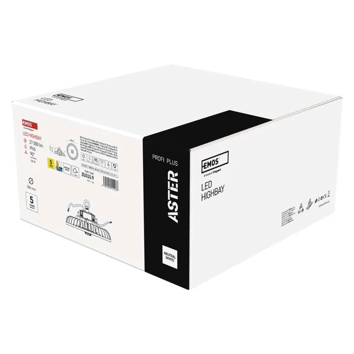 Emos Aster LED ipari csarnokvilágító lámpa 150W 27000lm 4000K természetes fehér 90° IP65 ZU315.9