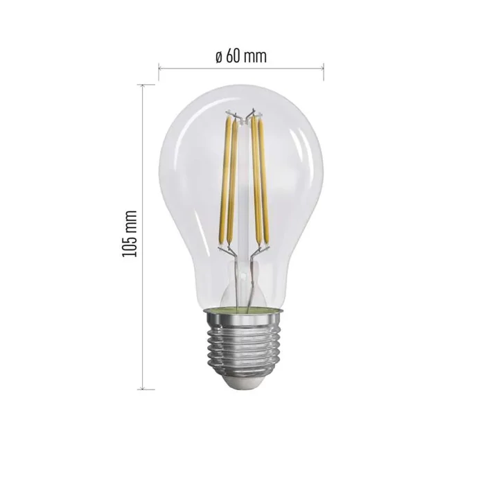 Emos LED izzó filament E27 3,8W 806lm 2700K meleg fehér A60 ZF5147