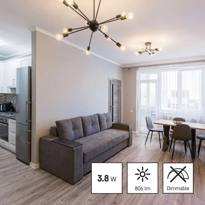 Emos LED izzó filament E27 3,8W 806lm 2700K meleg fehér A60 ZF5147