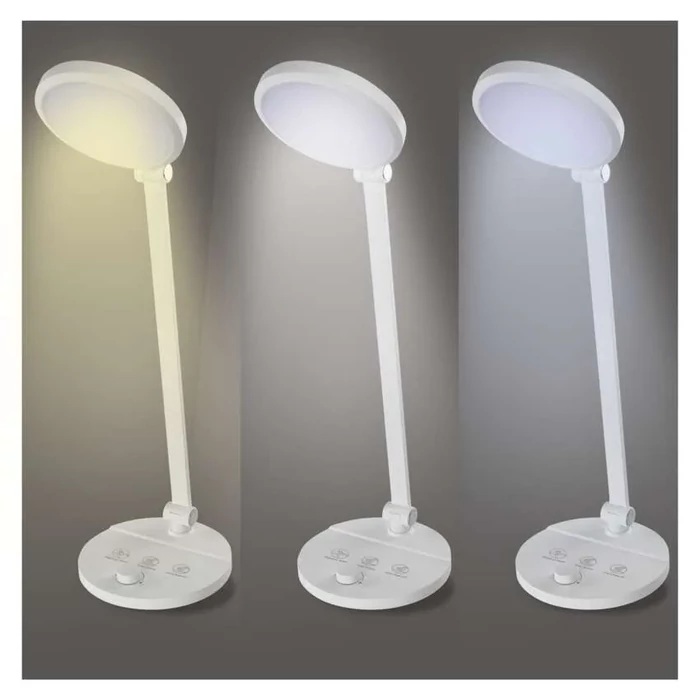 Emos Charles LED asztali lámpa fehér 7,6W 550lm CCT IP20 Z7628W