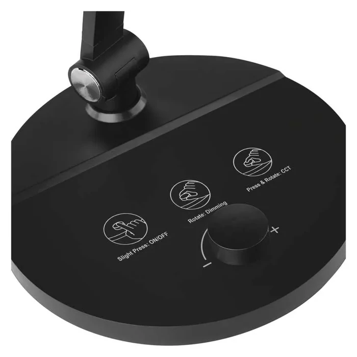 Emos Charles LED asztali lámpa fekete 7,6W 550lm CCT IP20 Z7628B