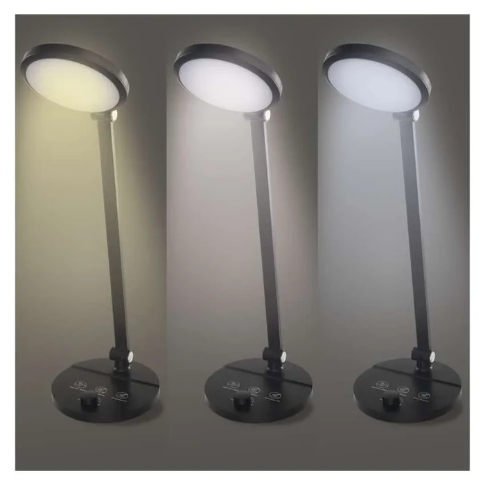 Emos Charles LED asztali lámpa fekete 7,6W 550lm CCT IP20 Z7628B