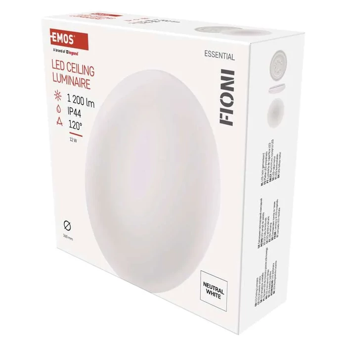 Emos LED mennyezeti lámpa 12W 1200lm 4000K IP44 FIONI ZM1120