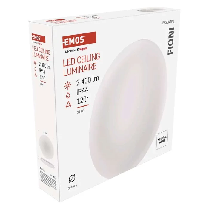 Emos LED mennyezeti lámpa 24W 2400lm 4000K természetes fehér IP44 FIONI ZM1122