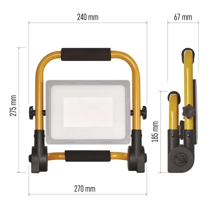 EMOS LED reflektor hordozható ILIO 51W 4600lm 4000 K IP44 természetes fehér 3 Év Garancia ZS3342