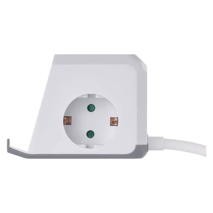 EMOS aszali hosszabbító kocka 2m 2 aljzat fehér 2×USB-A+1×USB-C+Qi H05VV-F3G 1,5 mm² P0222CQ