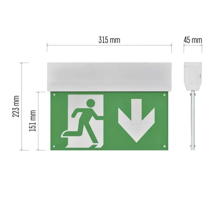 EMOS LED vészkijárat jelző lámpatest 30Lm 5000K CESSI 3W 3 óra MT ZN1210