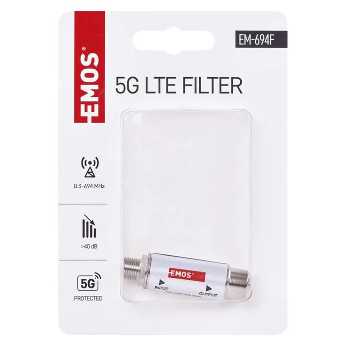EMOS 5G LTE szűrő F csatlakozók 0,3–694 MHz EM-694F J5711