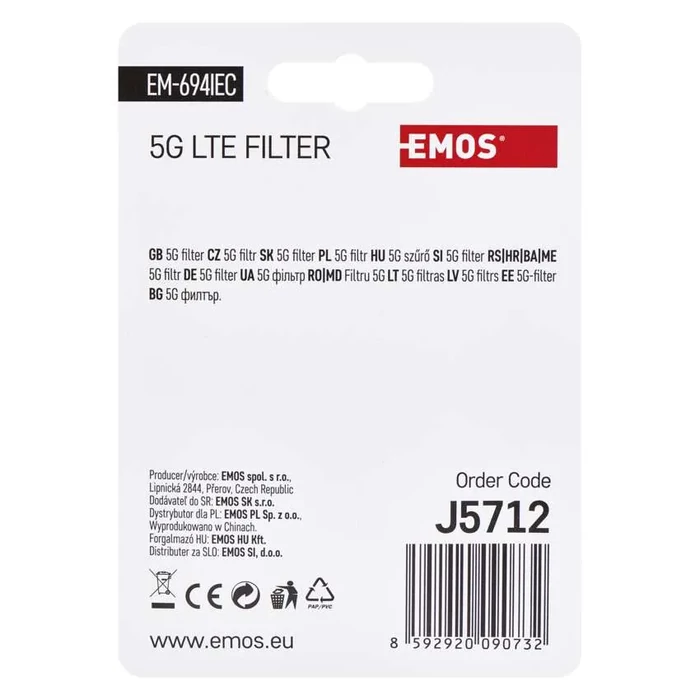 EMOS 5G LTE szűrő 0,3–694 MHz EM-694IEC J5712