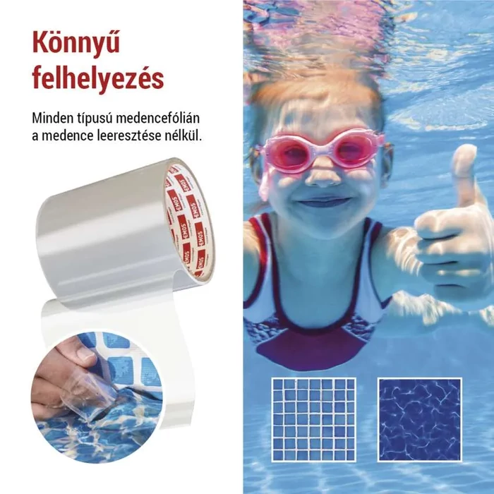EMOS Javító ragasztószalag úszómedencékhez, 1mx100 mm, átlátszó F6100