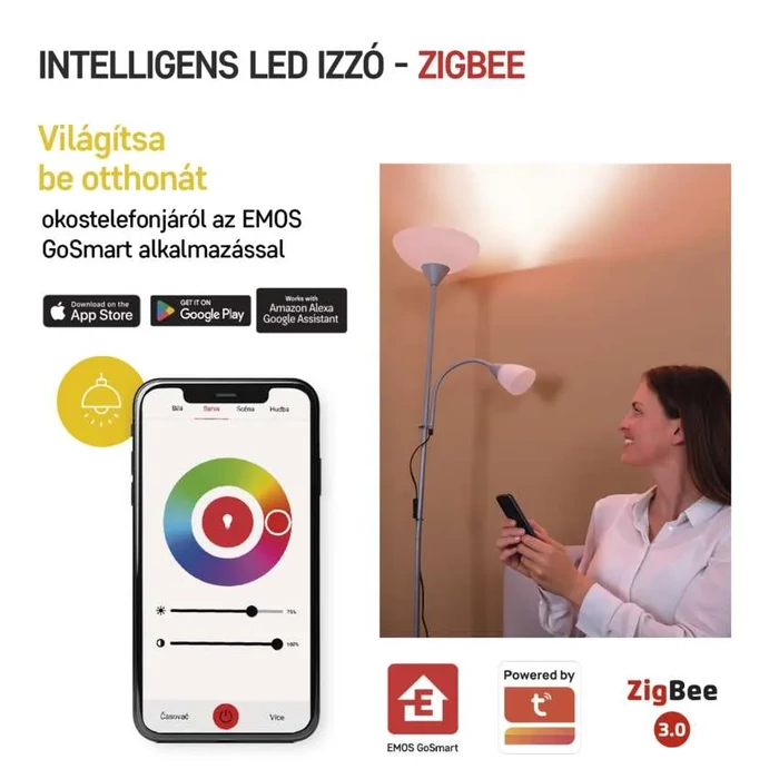 Emos LED izzó GoSmart MR16 GU10 4,8W (35 W) 400 lm RGB dimmelhető Zigbee ZQZ832R